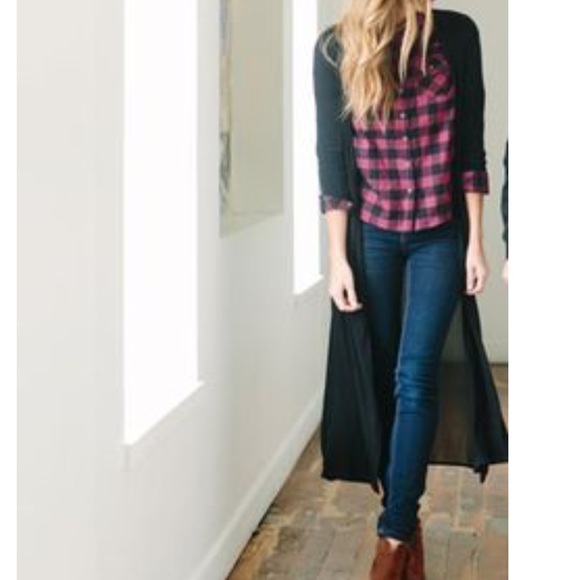 LuLaRoe Sweaters - Lularoe rib heather knit charcoal Sarah duster